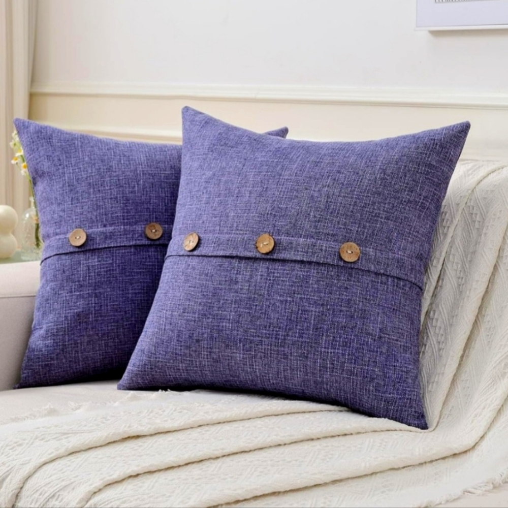 Purple pillow covers 18" x 18"